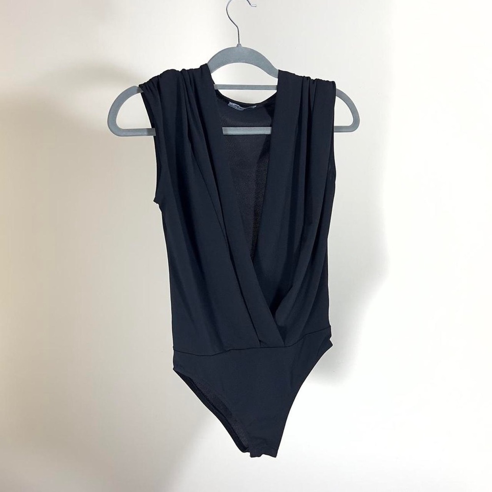Zara Low Cut Black Bodysuit